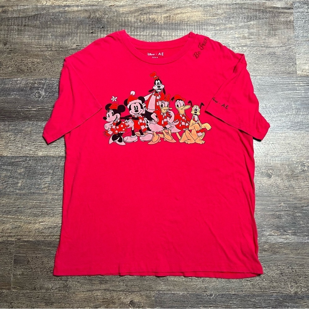 Disney x AE Christmas T-shirt Red Medium